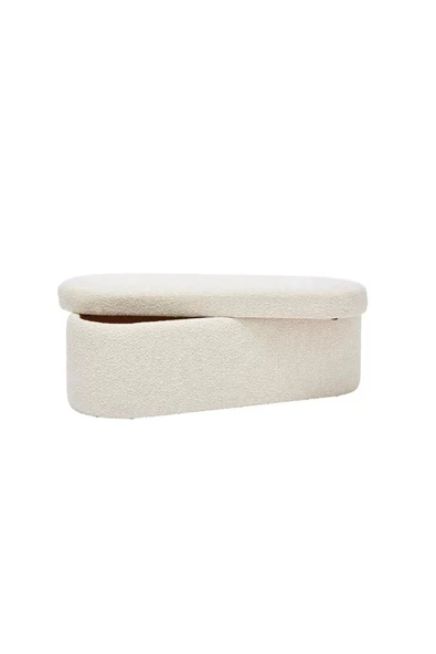 CARBONE DESİN  Bench, Teddy, Beyaz Yumuşak Puf ,bench makyaj pufu . TEDDY SANDIKLI BENCH - 3