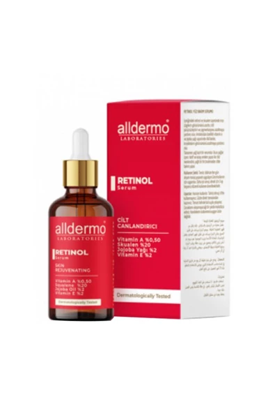 Alldermo Retinol Cilt Canlandırıcı Gece Serumu 30 ml