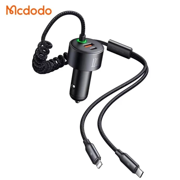 Mcdodo CC-0370 120W TypeC ıPhone Kablolu Araç Çakmak Şarj