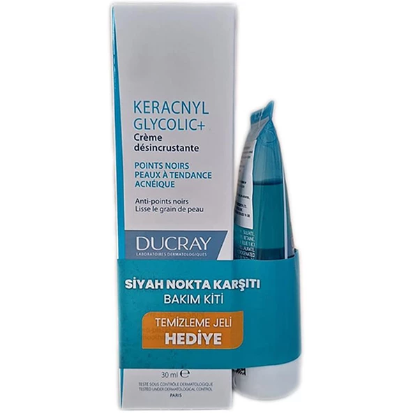 Ducray Keracnyl Glycolic Krem 30 ml + Keracnyl Gel Moussant 40 ml