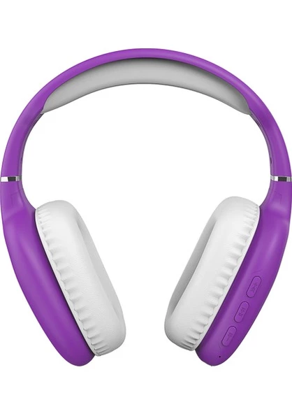 SNOPY  SN-BT43, Mor, Bluetooth 5.3, Kablosuz, Ayarlanabilir Kafa Bandi, 5saat Çalma Süresi, 15mt Algilama Mesafesi, Microfonlu Kulaklik - 3