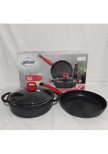 Gülsan 3 Parça Döküm Granit Set 26Cm - 2