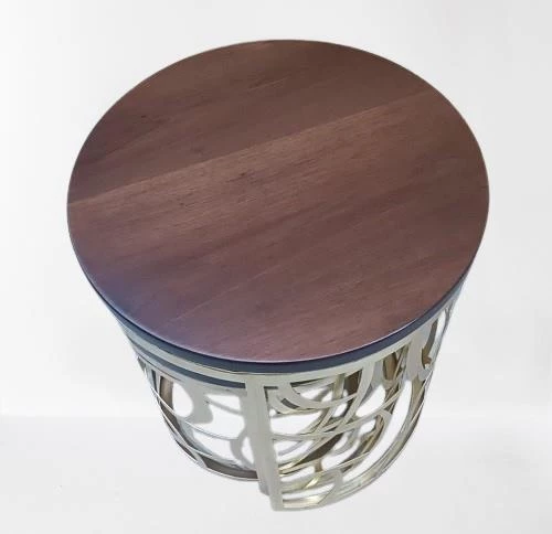 Zigon Sehpa MODEL 90516 CNC Metal Kesim Osmanlı Desen Ceviz Renk El yapım - Resim 9