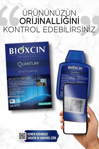 Bioxcin Quantum Şampuan 3 Al 2 Öde Yağlı Saçlar Için 3x300 Ml - Ince Telli Saçlar Için Dökülme Şampuanı - 3