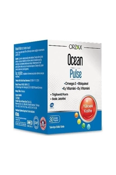 Ocean Pulse Balık Yağı 30 Kapsül