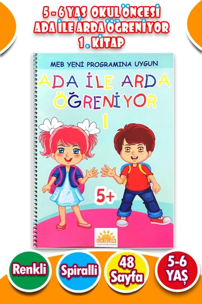 Ada ile Arda Öğreniyor Seti 1. Kitap - 48 Sayfa