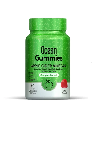 Ocean Gummies Apple Cider Vinegar 60 Çiğneme Form