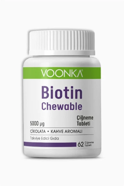 Voonka Biotin Chewable 62 Çiğneme Tableti