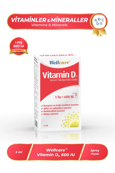 Wellcare Vitamin D3 600 Iu - 5 ml