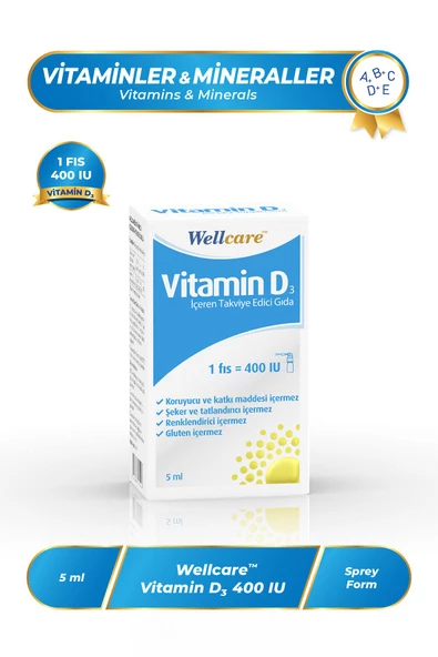 Wellcare Vitamin D3 400 Iu - 5 ml