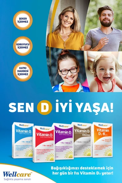 Wellcare Vitamin D3k2 - 12 ml - Resim 3