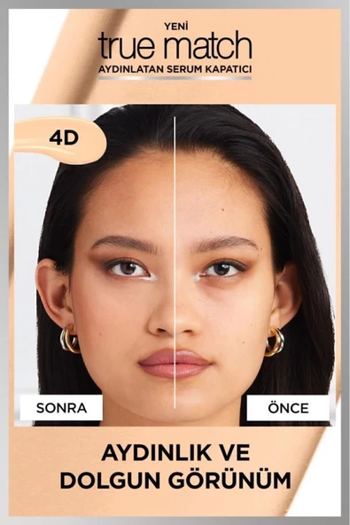 LOREAL PARİS TRUE MATCH AYDINLATAN SERUM KAPATICI - 4D LİGHT MEDİUM 11 ML - 6