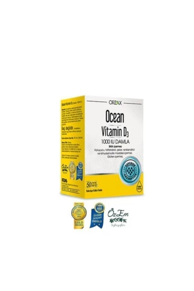 Ocean Vitamin D3 1000 Iu Damla 50 Ml ürün görseli 1