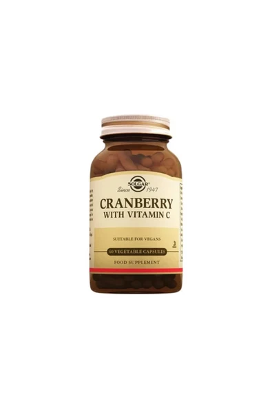 Solgar Cranberry With Vitamin C 60 Kapsül ürün görseli 1