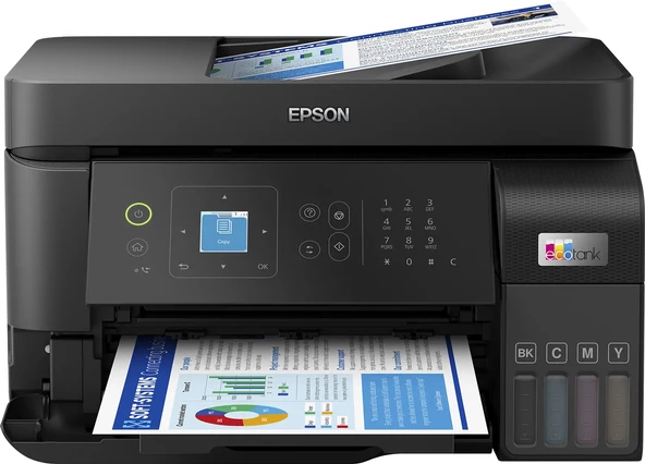 Epson EcoTank L5590 Wi-Fi + Tarayıcı + Fotokopi + Faks Renkli Çok Fonksiyonlu Tanklı Mürekkep Püskürtmeli Yazıcı