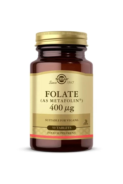 Solgar Folate 400 Mcg 50 Tablet ürün görseli 1