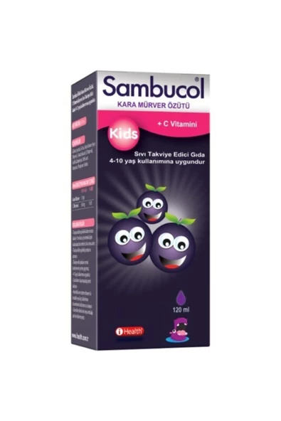 Sambucol Kids Kara Mürver Özütü 120 ml Şurup