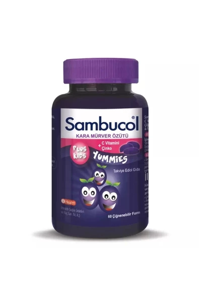 Sambucol Yummies Çocuklar Için Takviye Edici Gıda 60 Adet ürün görseli 1
