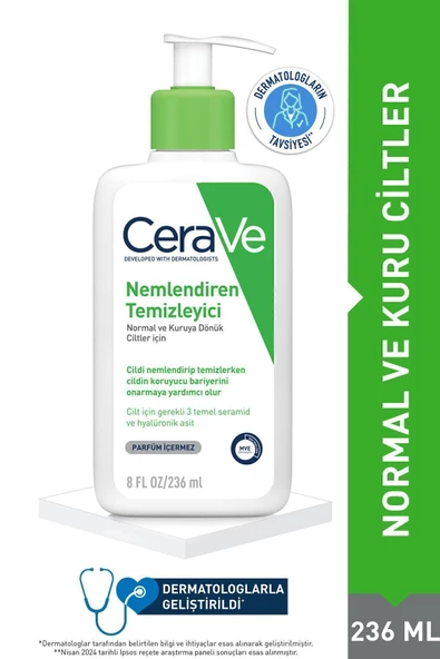 CeraVe Normal Ve Kuru Ciltler İçin Nemlendiren Temizleyici 236ml