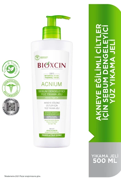 Bioxcin Acnium Sebum Dengeleyici Yüz Yıkama Jeli 500 ml