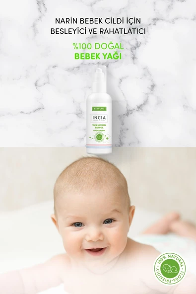 Incia %100 Doğal Bebek Yağı Organik Jojoba Bakım Masaj Yağı Parafinsiz Bitkisel Vegan 110 ml - 6