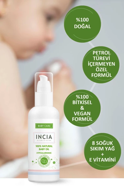 Incia %100 Doğal Bebek Yağı Organik Jojoba Bakım Masaj Yağı Parafinsiz Bitkisel Vegan 110 ml - 7