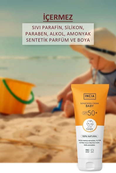 Incia %100 Doğal Bebek Güneş Kremi-leke Karşıtı Mineral Filtreli Yüksek Koruma 50spf Uva Uvb 50ml - 3