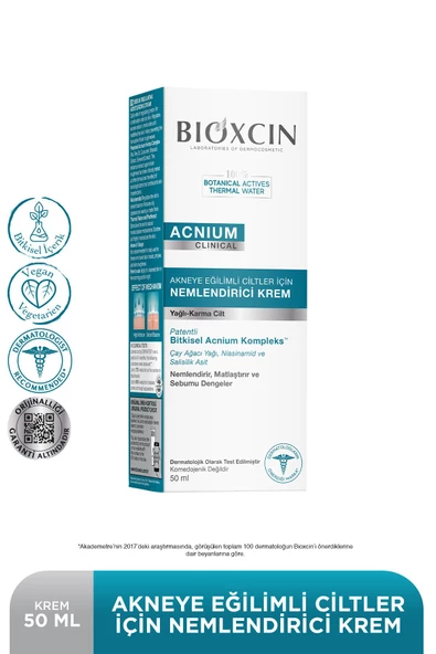 Bioxcin Acnium Sebum Dengeleyici Nemlendirici Krem 50 ml