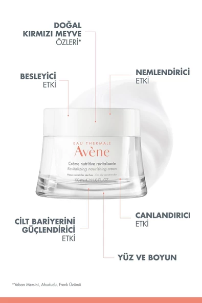 Avene Kuru ve Hassas Ciltler için Besleyici ve Canlandırıcı Krem 50 ml - Resim 2