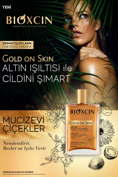 Bioxcin Gold on Skin Altın Parıltılı Kuru Yağ 100 ml - Dry Oil Saç Yüz Vücut,  Monoi, Doğal İçerik - 5