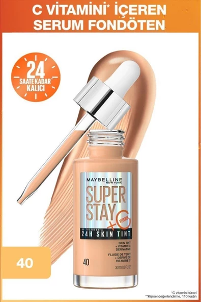 MAYBELLİNE NEW YORK SUPER STAY SKİN TİNT FONDÖTEN - 40
