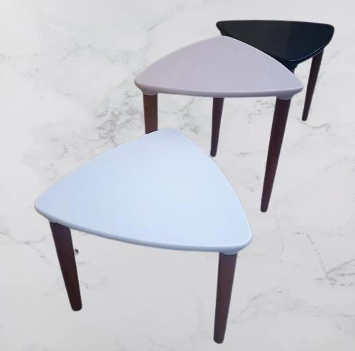 Zigon Sehpa MODEL 90517 Konik Ayak Üçgen Tabla Üç Renk Kutuda Sevk El Yapım - 4