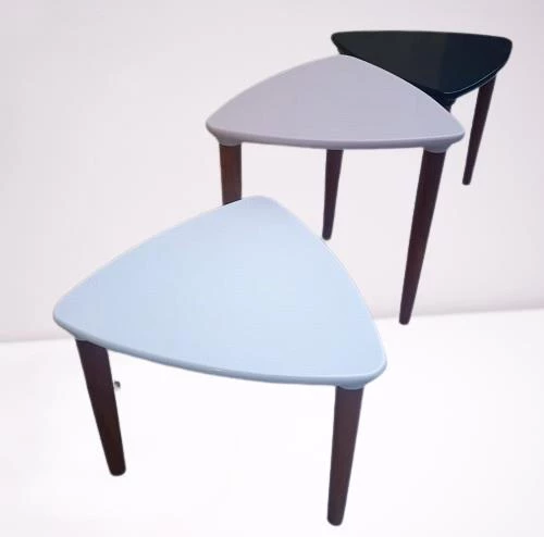 Zigon Sehpa MODEL 90517 Konik Ayak Üçgen Tabla Üç Renk Kutuda Sevk El Yapım - 3