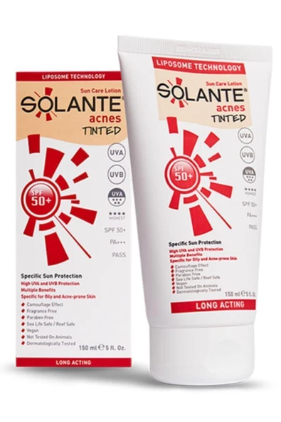 Solante Acnes Tinted Spf 50 Losyon 150 ml