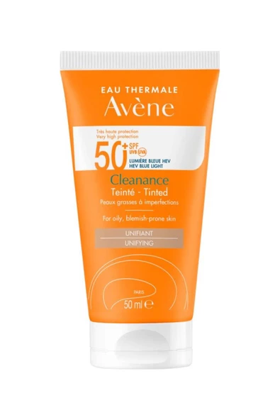 Avene Cleanance Tinted SPF50+ Yağlı ve Akneye Eğilimli Ciltler İçin Renkli Güneş Kremi 50 ml