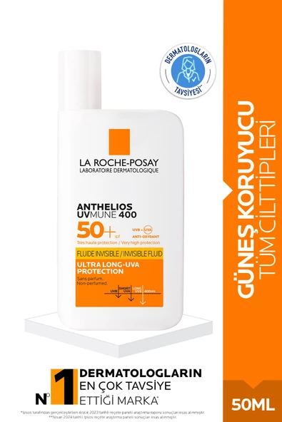 La Roche-Posay Anthelios UVmune 400 Invisible Fluid 50 ml 50 Faktör Güneş Kremi