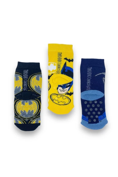 Batman Lisanslı Erkek Çocuk 3 Çift Havlu Soket Çorap 21582 - 2