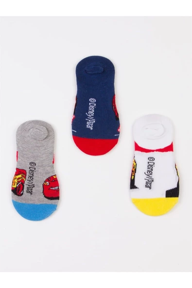 CARS Disney Lisanslı Çocuk 3 Çift Sneakers Çorap 19832 - 3