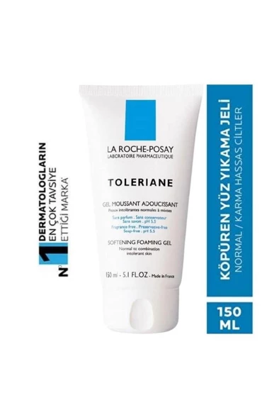 La Roche Posay Toleriane Gel Mousse Köpüren Temizleyici Jel (Hassas/Karma Ciltler) 150 Ml-SKT : 02/2026