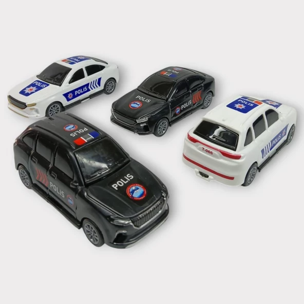 Çek Bırak TOGG Polis Arabası - 4lü Set - 5