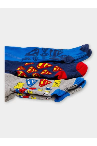 Superman Lisanslı Erkek Bebek 3 Adet Külotlu Çorap 19161 - 2