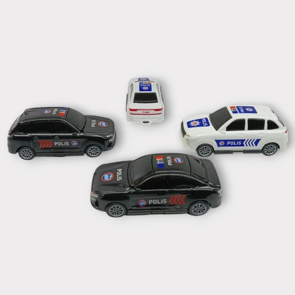 Çek Bırak TOGG Polis Arabası - 4lü Set - 3