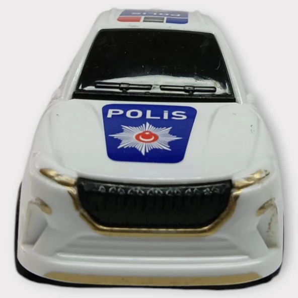Çek Bırak TOGG Polis Arabası -Beyaz Hatchback - 4