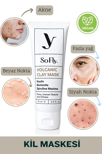 SO FLY VOLKANİK ARINDIRICI KİL MASKESİ 75ML