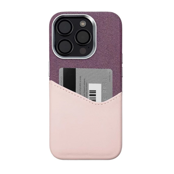 Iphone 14 Pro Max Elega Deri Kılıf - Pembe Pembe - 2