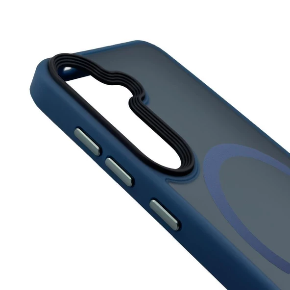 Samsung S24+ Plus Solis MagSafe Kılıf - Lacivert  Lacivert - 2