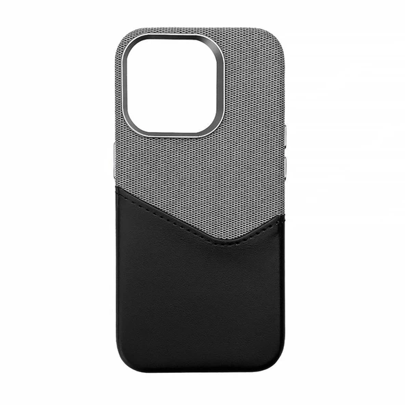Iphone 15 Elega Deri Kılıf - Siyah Siyah