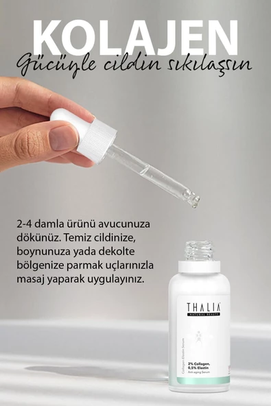 THALİA YAŞLANMA ÖNLEMEYE YARDMCI CİLT BAKIM SERUMU %2 COLLAGEN & %0,5 ELASTIN - 30 ML - 3