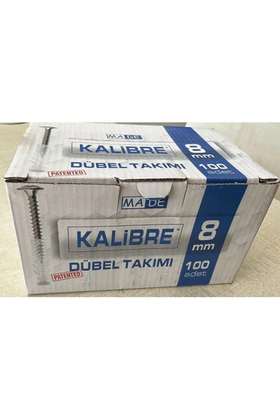 MADE 8 MM KALİBRE DÜBEL TAKIMI 100 ADET KAV01 - 3