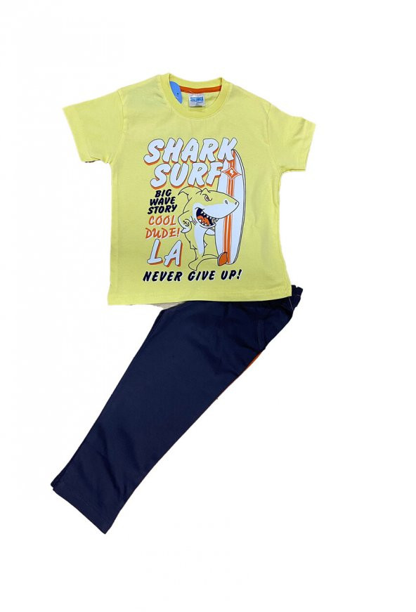 SezonFashion Shark Kısa Kol Pijama Takım SHARK-KSKL